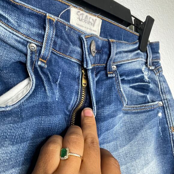 McGuire Womens Shorts Size 24 Denim Blue Cut Out Jean Dark Wash Casual - Picture 9 of 12